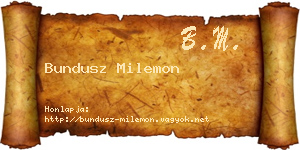 Bundusz Milemon névjegykártya